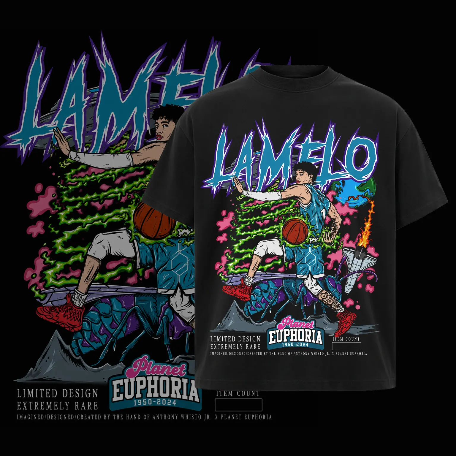 LaMelo Ball Planet Euphoria Shirt Vintage 90s Basketball Graphic Tee for Men Women Fans Y2k Streetwear