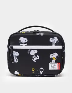 HERSCHEL SUPPLY CO. x Peanuts Snoopy And Woodstock Pop Quiz Lunch Box, Black Combo