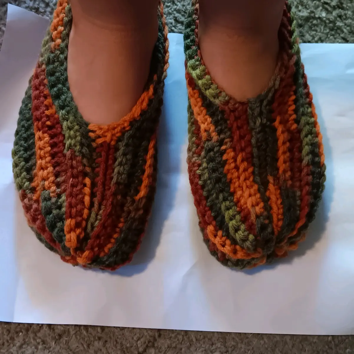 crocheted slippers