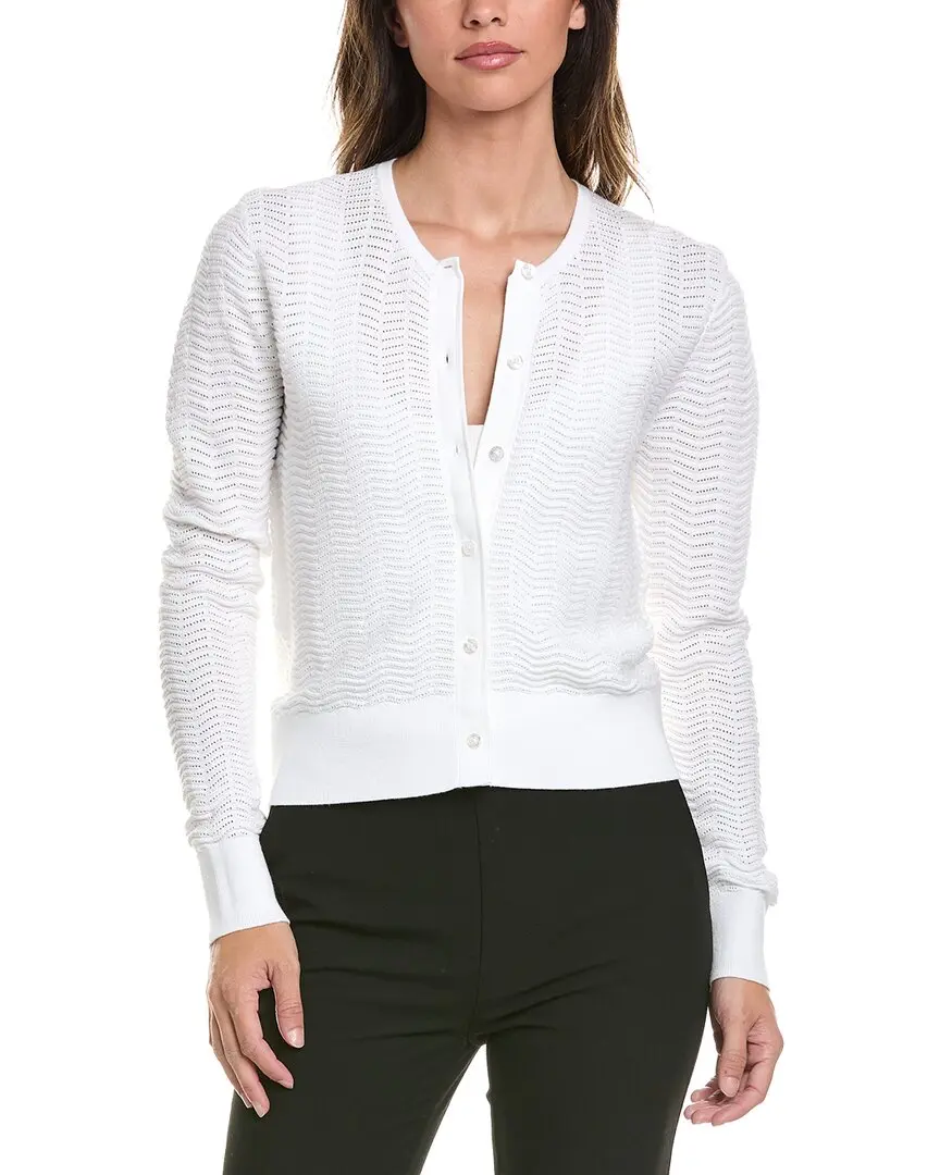Brooks Brothers Pointelle Cropped Cardigan