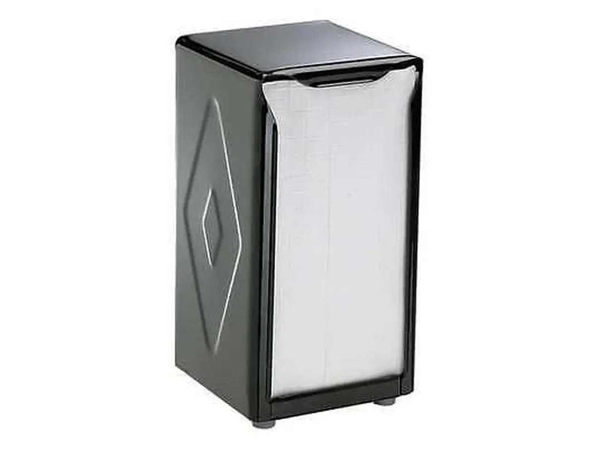 Stainless Tabletop Napkin Dispenser - Black, 7.5 x 4 x 3.75 in. - Home & Bathroom Supplies Gadget