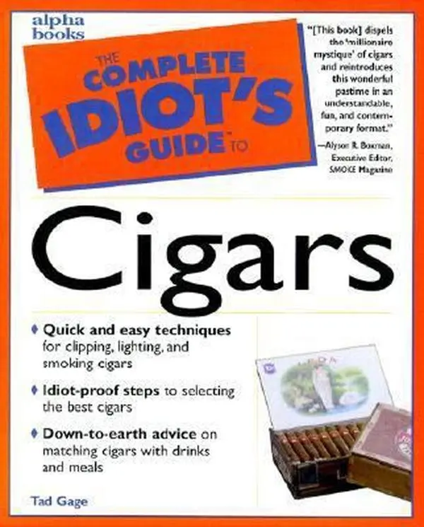 USED Book - The Complete Idiot's Guide to Cigars by Tad Gage (Paperback) - english