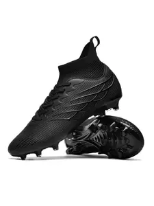 Men's High-Top Outdoor Soccer Shoes, Football Boots, Long Studs Ag Fg, Anti-Slip Breathable Design, Durable Tpu Sole, Ideal for Training and Running