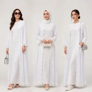 3pcs Lace abaya