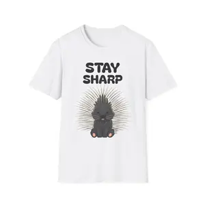 Cute Porcupine Stay Sharp T-Shirt, Funny Graphic Tee, Unisex Shirt, Gift for Animal Lovers, Casual Wear, Birthday Present