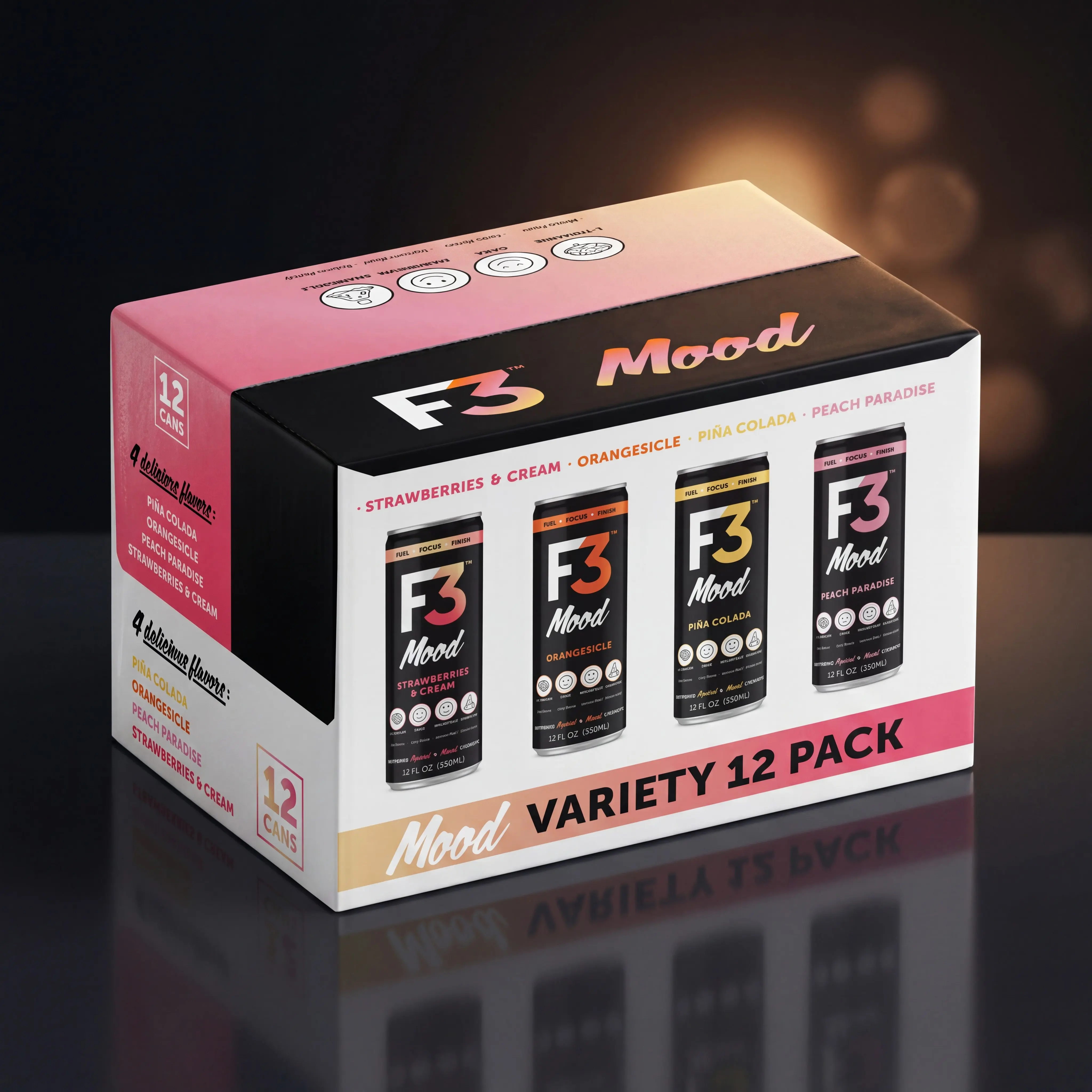 F3 Mood Variety - 12 Pack Functional Beverages