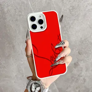 Red Minimal Magnetic Snap Case for iPhone 17/16 Pro Max 15 Pro 14 13 12 Mini 11 XR XS Plus SE Shockproof Slim Protective Cover