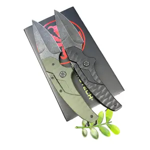 Portable Folding Knife,MT Fruit Knife,Leather Sheath Belt Sheath Knife