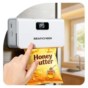 SEANCHEER TX-007 Rechargeable Mini Bag Sealer | 2-in-1 Resealer & Cutter | Kitchen Must-Have