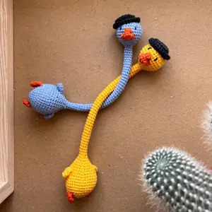 Long Neck Goose Crochet Unique Quirky Crochet Item with Distinctive Long Neck Design for Enthusiasts