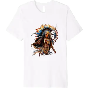 Powwow Dancer Native American Indian Tribal Dance Women Premium T-Shirt native american indigenous woman
