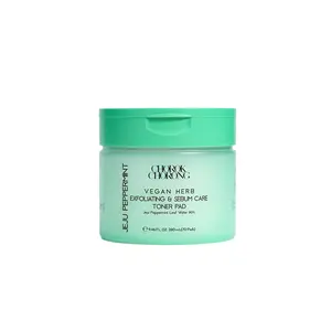 Vegan Herb Exfoliating Toner Pad - Jeju Peppermint, AHA/BHA/PHA Sebum Control for Skin Repair - Skincare Smooth Cosmetic Moisturizing Herbal Soothing