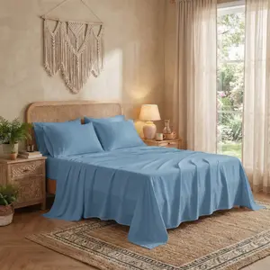 Solid Color 4-Piece Bedding Set Deep Pocket Soft Microfiber Breathable Year-Round King Size Sheet Set Machine Washable Comfortable for Daily Use beddingsheetset All sizes are optional