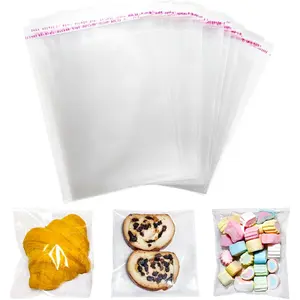 5x7 Inches Self Sealing Cookie Bags: 200 count Clear Plastic Cellophane Bags for Packaging Candy  Cookie Goodie Gifts Snacks and Favors, Sealable Cookie Wrappers