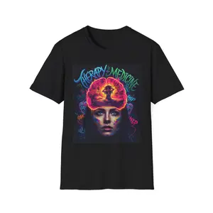 Therapy Medicine Brain Art T-Shirt | Psychedelic Skull Portrait - Original Graphic Art created by seller