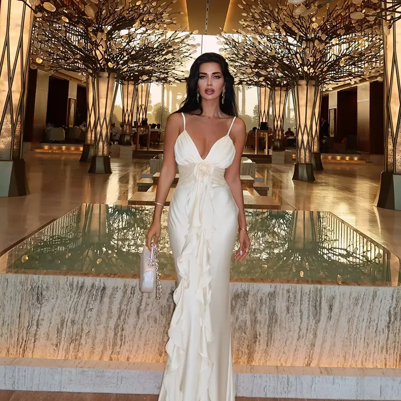 TikTok Viral! Floral Slip Dress - Satin Maxi Dress with Flowing Ribbons, Women's Elegant Evening Gown - TikTok Shop TikTok Viral! Floral Slip Dress - Satin Maxi Dress with Flowing Ribbons, Women's Elegant Evening Gown - TikTok Shop