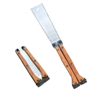 Folding Japanese Pull Saw, 6-Inch Double-Edged Hand Saw with SK5 Blade , Beech Wood Handle & Storage Pouch – Compact Flush Cut Handsaw for Woodworking & Precision Cuts