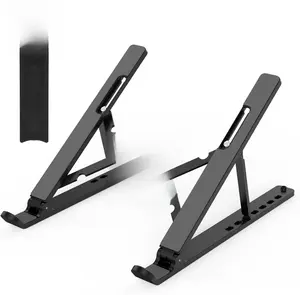 Adjustable Laptop Stand, Portable Laptop Riser for Desk, ABS+Silicone Foldable Ventilated Cooling Notebook Holder Stand for 10-15.6” Laptops,Tablets