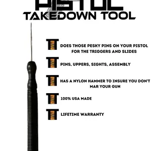 Nylon Ninja- The Takedown Tools 1/16” steel punch & nylon Hammerless Hammer