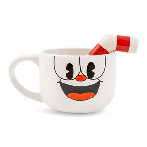 Cuphead Ceramic Coffee Mug and Straw | Holds 20 Ounces Cuphead Ceramic Coffee Mug and Straw | Holds 20 Ounces