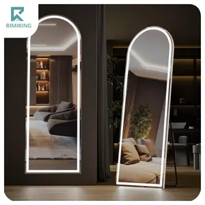 [FathersDayGift] RIMIKING Arched LED Full-Length Mirror – Smart Touch,NANO, Dimmable, 3-Color Lighting, Explosion-Proof Glass，High-Definition Glass