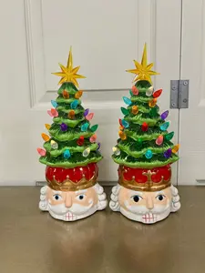 11.5 Inch Light Up Nutcracker Head Decor Two Styles