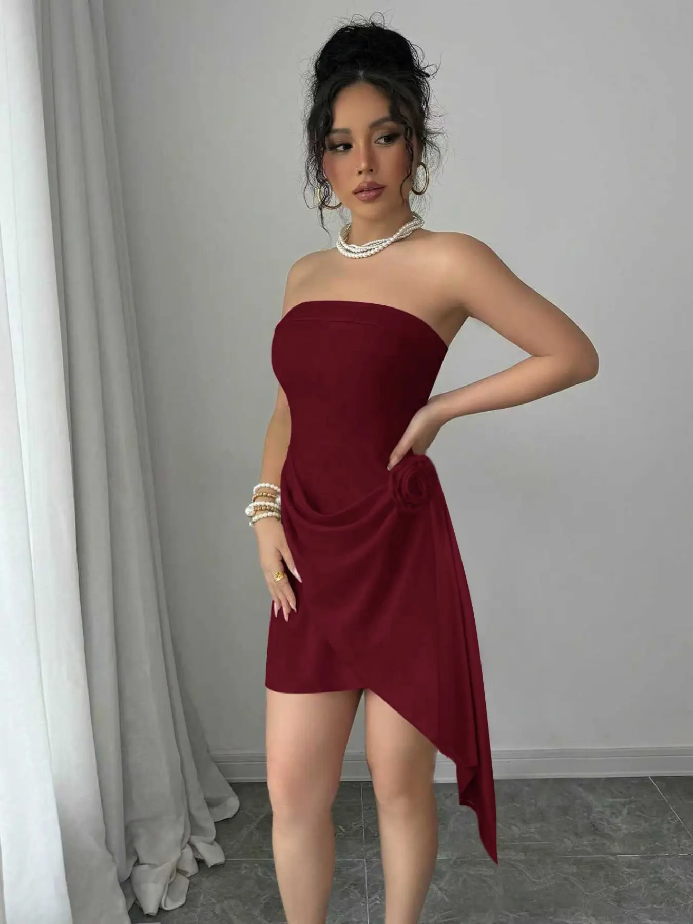 off shoulder halter dress Summer Plain Off-Shoulder Top Sleeveless A-Line Formal Elegant Fashion Evening Gown, Party Dancewear for Women, Casual Fashion Clothing off shoulder halter dress with sleeves