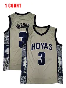 Men's Letter & Number Embroidery Vintage Basketball Jersey, Quick Drying Breathable Basketball Vest, Basketball Clothing for Outdoor Sports