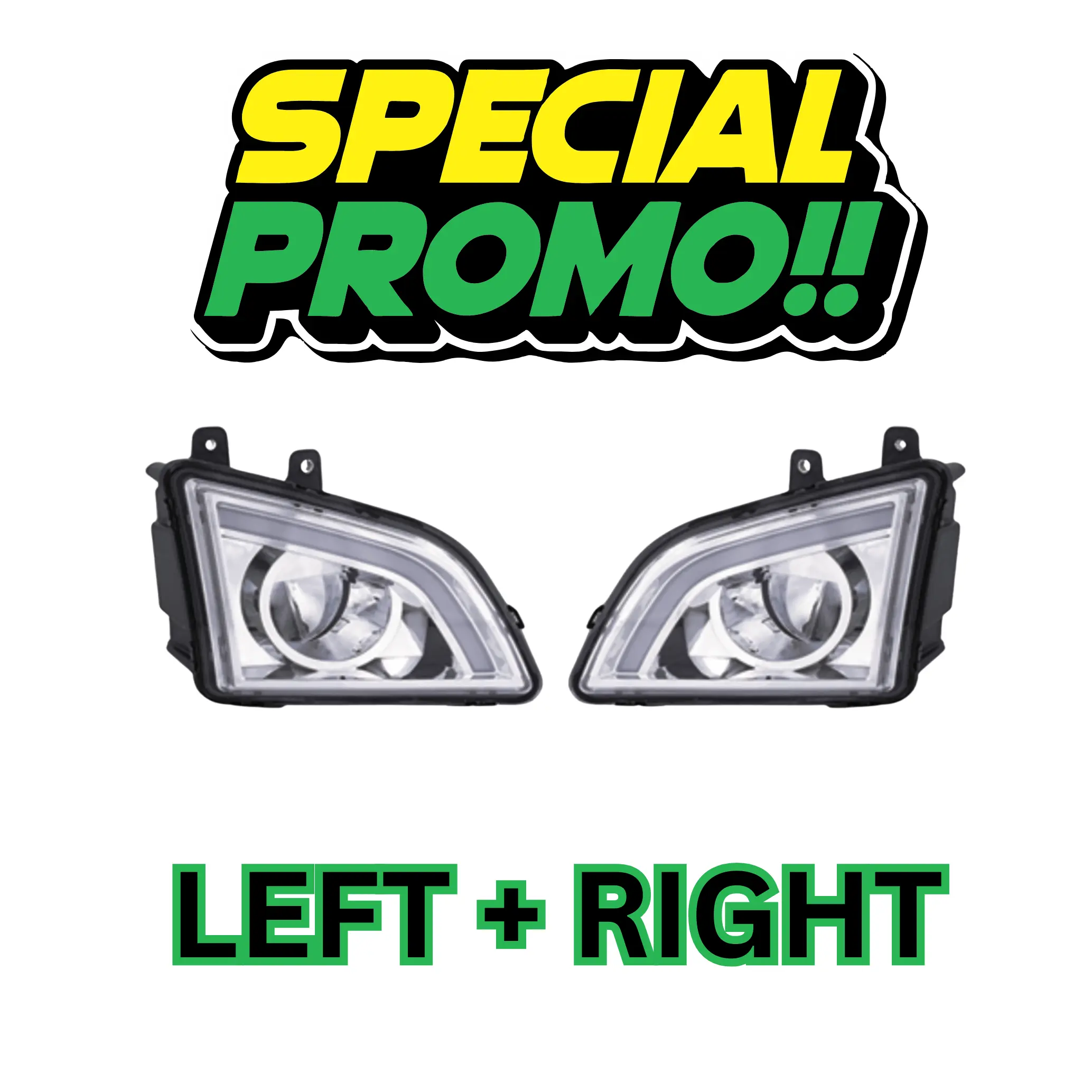 VOLVO VNL LED FOGLIGHT WHITE PAIR LEFT + RIGHT