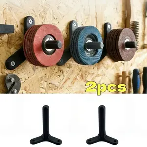 2-Piece Wall-Mounted Bracket Set for 125mm Angle Grinder, Compact Tool Storage Solution, Durable Plastic, Easy Installation