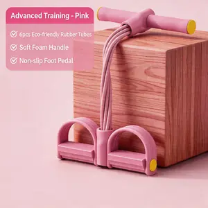 Multifunction Pedal Resistance Band, Workout for Legs, Arms, Core & Glutes, Portable Home Gym
