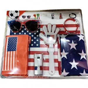 2026 World Cup Soccor Fan Set Flag Glasses Clap Hands Face Paint Cheering Props