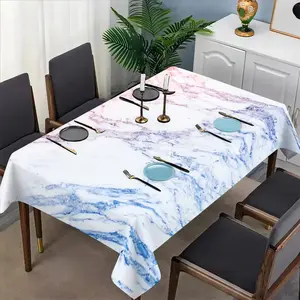 Marble Pattern Tablecloth Set, Fabric, Suitable for Dining Tables, Tea Tables, TV Stands, Picnic Mats, Home and Party Use, Picnic Table Cover