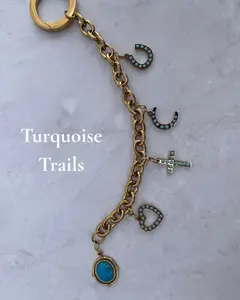 Turquoise Trails Purse Charm – Custom Western Bag Charms 18K Gold