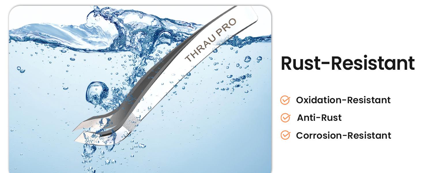 THRAU Mini Cuticle Trimmer Tweezers, Professional Cuticle Nippers Cutter for Manicure and Pedicure, Stainless Steel Precise Nail Clippers Scissors