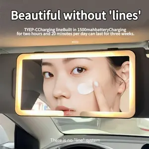 Led Sun Visor Vanity Mirror for Ford Transit 2026 Upgraded Mirrors with Lights Dimmable Light Up Vanity Makeup Mirror for Car Rechargeable, White