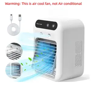 Portable 3-In-1 Fan Air Cooler with 2 Mist Speeds, Personal Evaporative Cooling for Bedroom Office Camping, 1800mah Battery & 500ML Water Tank