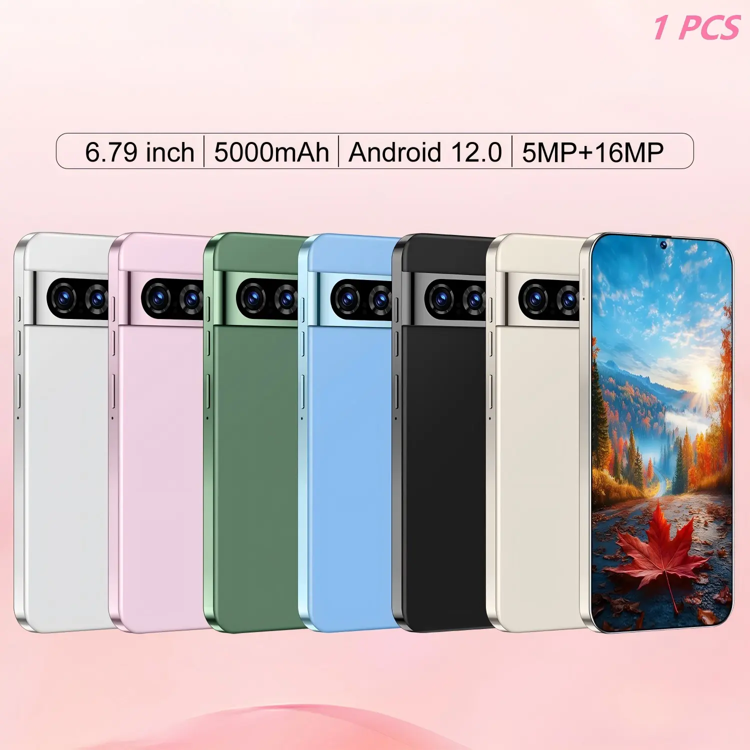 6.79 Inch Large Screen Phone, Android Smartphone, 4+64GB Memory, Mt6762 Processor, Dual Camera, 5000mah Battery, Android 12, 4g Dual Sim, Long Lasting Battery Life