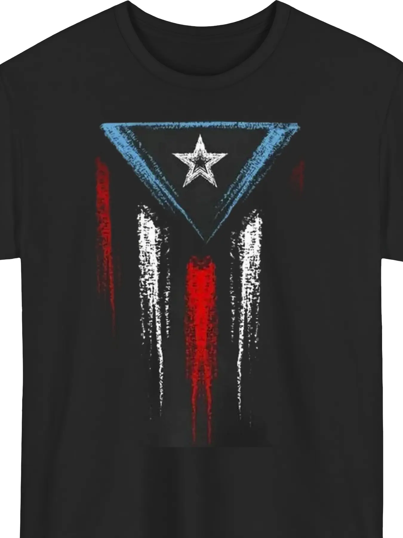 1pc Men's Puerto Rico Flag T-Shirt - Puerto Rican Colors & Flag Design with Estrella Solitary Star, Casual Crew Neck Short Sleeve Tee, Digital Print for Puerto Rico Pride, Gift for Men & Women (Sizes S-XL) Year-Round Wear