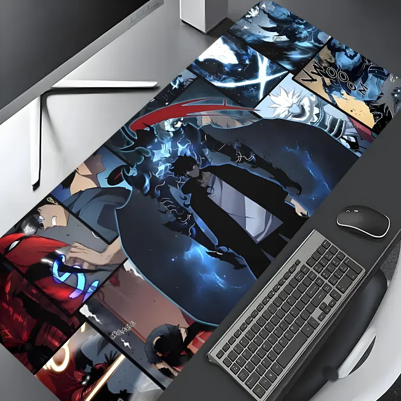 Epic Anime Collage Desk Pad - Manga Panel Hero Design for Otaku Fans Extra Large Gaming Mouse Pad, Stylish Desk Decoration and Protective Mat, Rubber Non-Slip Edge, Perfect for Laptops and Desktops for Kids and Adults Anime Mousepad, Computer Mouse Pad