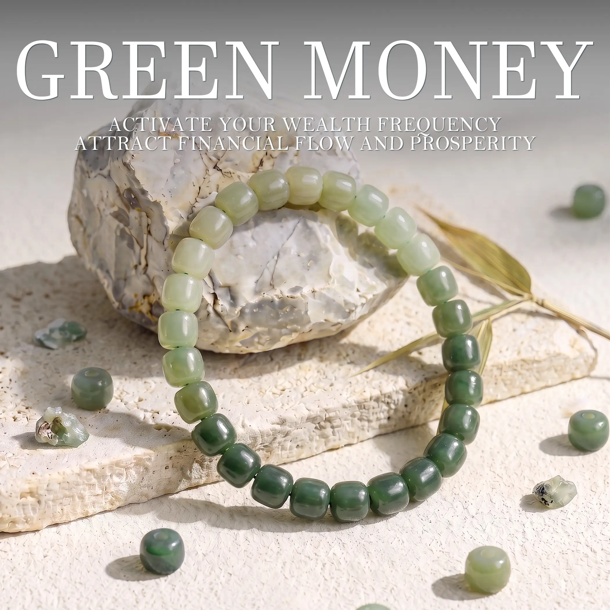 LUMAWU Hetian Jade Bracelet, Chinese Retro Style with Gradient Beads, Exquisite Elegant Jewelry with Nourishing Properties, Exquisite Bracelet