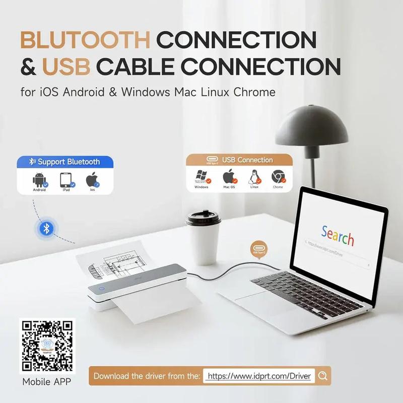 Hanyin MT610/MT820 Compatible A4 Thermal Folding Paper - Black Label, Non-tear Edges, 200 Sheets per Pack, BPA-Free