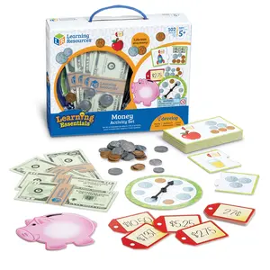 Learning Resources Money Activity Set - 102 Pieces, Ages 5+, Banking Pretend Play Toys, Kindergartner Activities, Financial Literacy Games