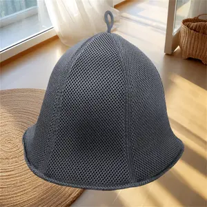 Unisex Sauna Hat, Fashionable Trendy Sweat Bath Cap, Mesh Breathable Quick-Dry Dual-Layer Fisherman Hat, Ideal for Men and Women, Dome Mesh Cap