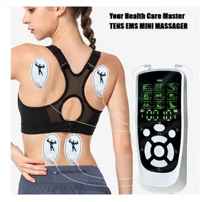 3-in-1 TENS EMS Muscle Stimulator, Dual Channel Pulse Massager, 24 Modes & 20 Intensity Levels, Full Body Electric Massager with 8 Pads, USB Rechargeable Portable Device for Daily Relaxation