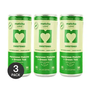 3 Pack ITO EN Matcha Love Sweetened 8 fl oz Each - Japanese Green Tea Drink, Smooth Creamy, Ready to Drink