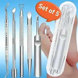 5Pcs Professional Pedicure Set, Stainless Steel Toenail Tools with Storage Box