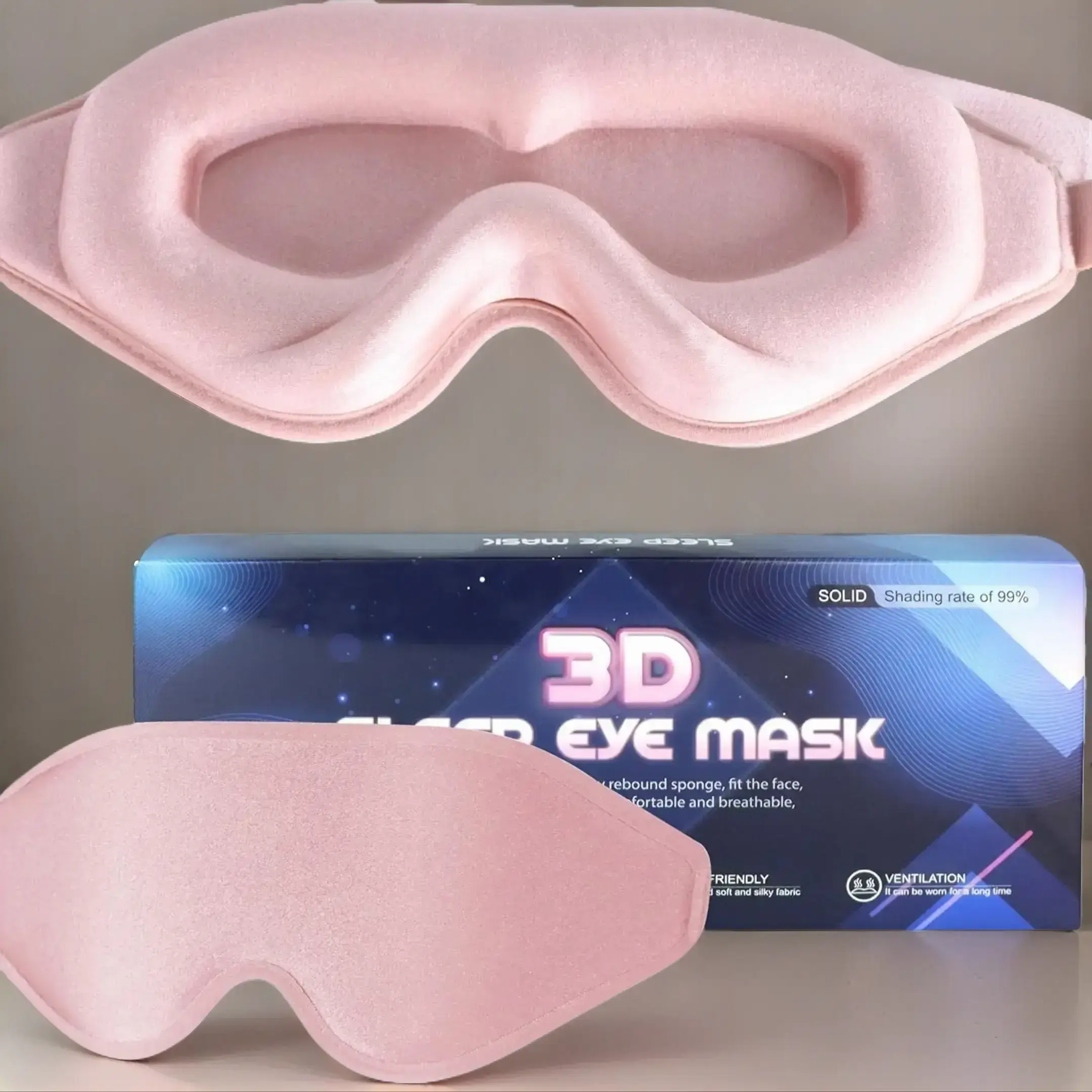Solid Color 3D Eye Mask, Breathable Fabric Eye Cover with Adjustable Strap, Soft Eye Mask for Sleeping, Sleep Mask for Women & Men, Mens, Cool Bedroom