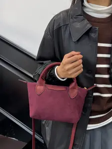 Women's New Trendy Suede Crossbody Bag, Retro Single Shoulder Bag, Casual Shoulder Bag, High-End Small Dumpling Bag, Fashionable and Unique Design, Elegant Bag, Crossbody Shoulder Purses