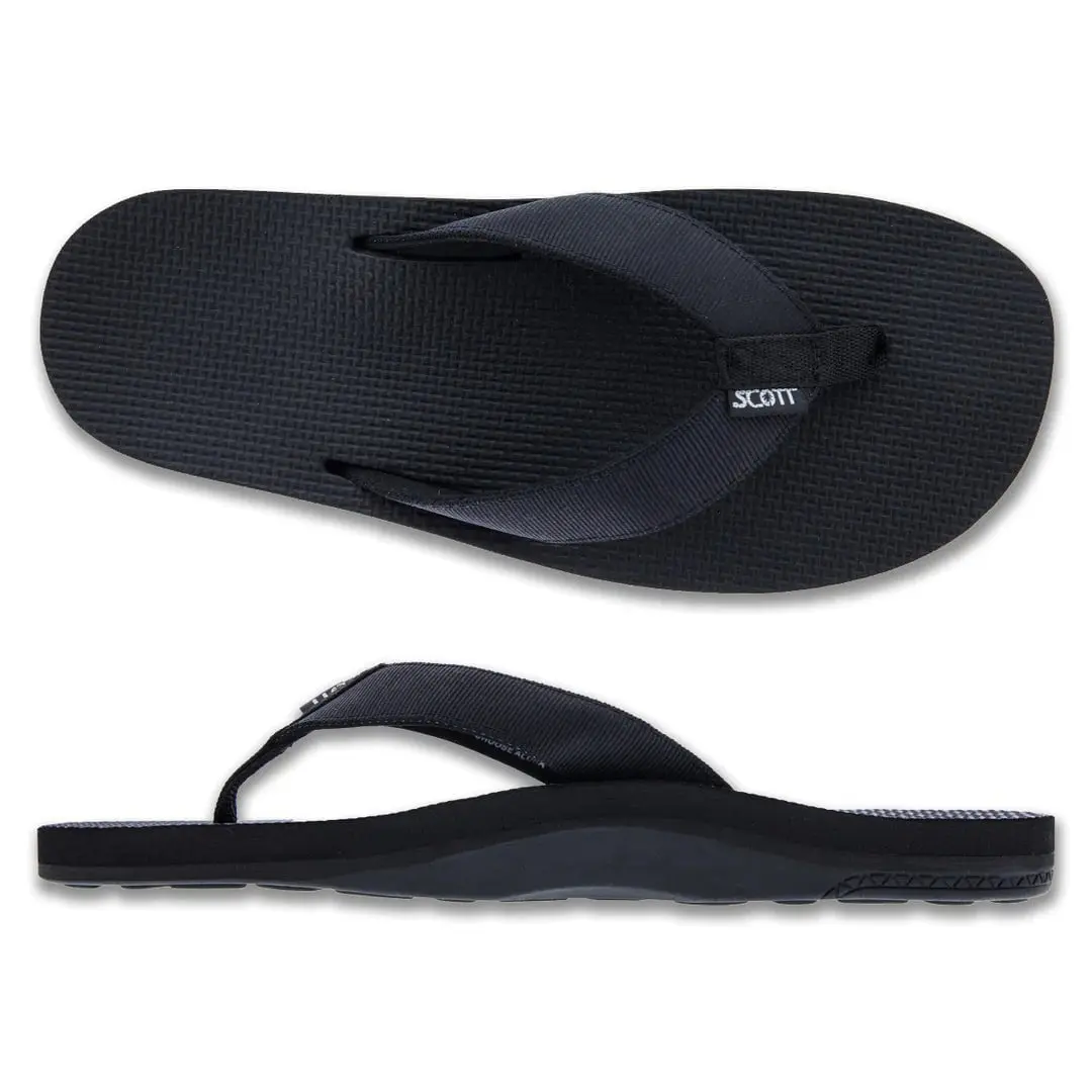 Scott Hawaii Men's Slippers - Manoa Black Scott Hawaii Men's Slippers - Manoa Black